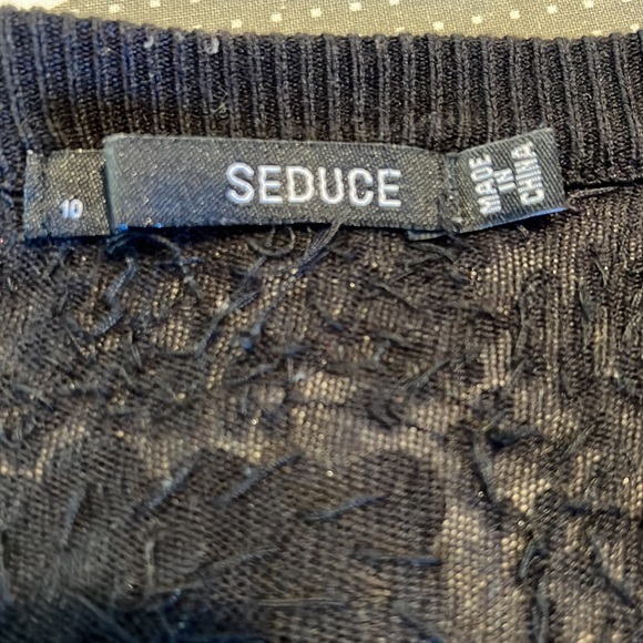 Seduce black fully beaded sequin top - Picture 8 of 11